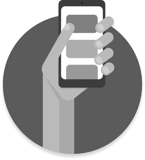 Hand holding phone